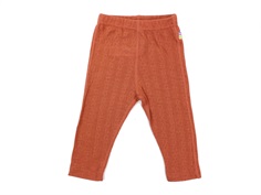 Joha leggings burnt orange merinould/silke